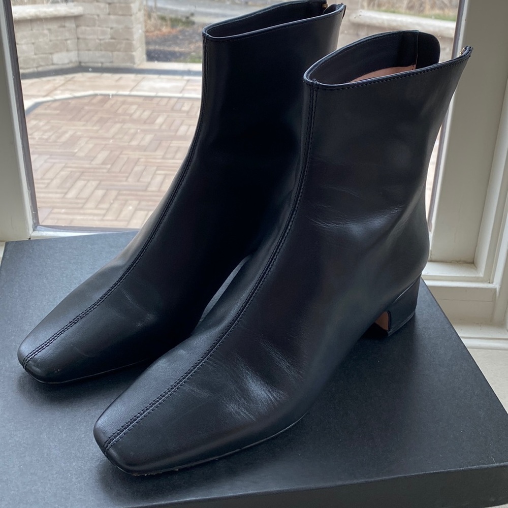 JCREW Roxie Back Zip Ankle Boots in Leather